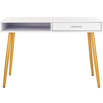 Jorja Desk - White, Gold