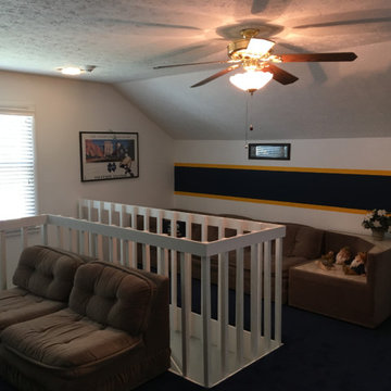 Notre Dame Fighting Irish Themed Murals, painted in a bedroom loft by Tom Taylor