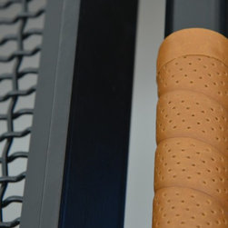 Leather wrapped handles on sliding art screen - Products