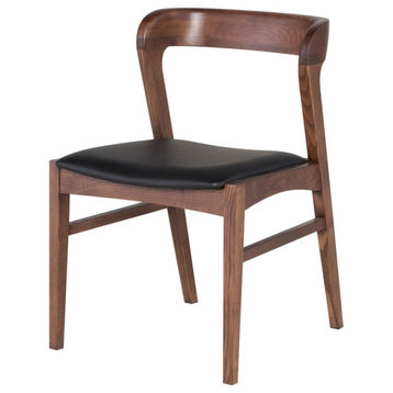 Bjorn Dining Chair By Nuevo, Walnut/Black