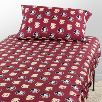 Flordia State Seminoles Printed Sheet Set, Twin, Solid, Twin Xl