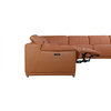 Frederico Genuine Italian Leather 8-Piece 2 Console 4-Power Reclining Sectional, Camel