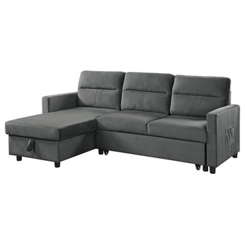 Home Square 3-Piece Set with Sleeper Sectional & Coffee Table & End Table