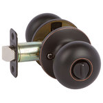 Delaney Hardware - Callan Saxon Privacy Knob Set, Edged Oil Rubbed Bronze - Enhance the details of your home with this stylish, traditional Privacy Knob Set. This piece features a beautiful edged oil rubbed bronze color and will add the perfect accent to any room. This piece measures 2 inches wide by 2 inches deep by 2 inches tall.