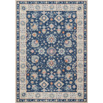 Momeni - Momeni Anatolia ANA-8 Navy 7'9"x9'10" Rug - Momeni Anatolia ANA-8 Navy  7'9" X 9'10"The pastel color palette of the Anatolia Collection presents the softer side of tribal style. Subdued shades of pink, baby blue and brown fill the field and ornamental rug borders with classical medallions and vine and dot motifs. Crafted in an innovative combination of natural wool and nylon threads, modern machining mimics ancestral weaving techniques to create a series of chic floor coverings that are superior in beauty and performance.