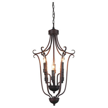 CWI Lighting Maddy 6 Light Up Farmhouse Metal Chandelier in Oil Rubbed Brown
