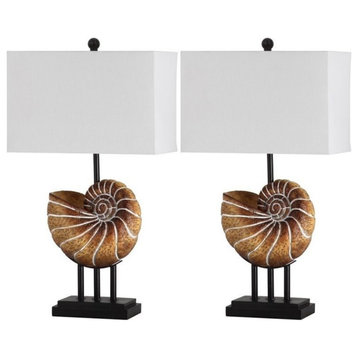 Safavieh Nautilus Shell Table Lamp in Brown
