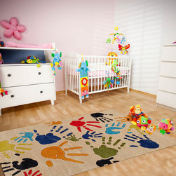 Finger Paint Rugs lmj17 by Momeni in Ivory - Rugs