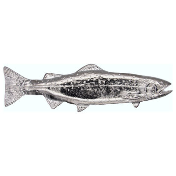 New Long Trout Right Face Cabinet Pull, Nickel