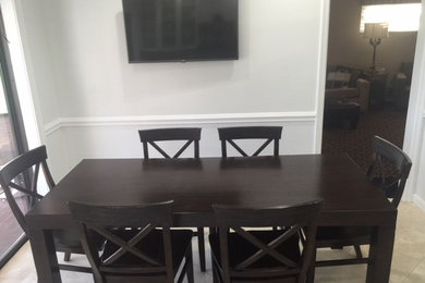 Custom kitchen cabinets and dining room table