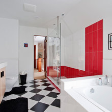 Black floor washroom