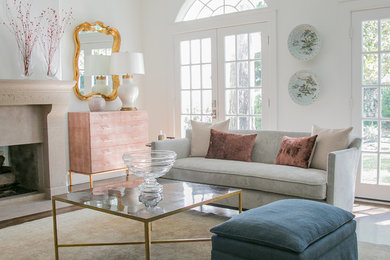 Transitional family room photo in Houston