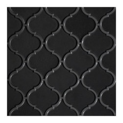 Dimensional Ceramic - Malovi Mosaic 2-1/8" x 2-1/2" Moorish Black - Satin - Tile