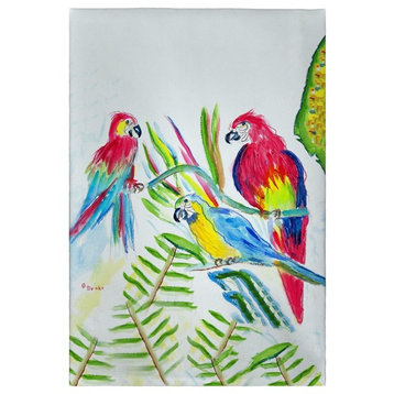 Three Parrots Guest Towel - Two Sets of Two (4 Total)