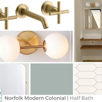 Norfolk Modern Colonial - Half Bath Mood Board