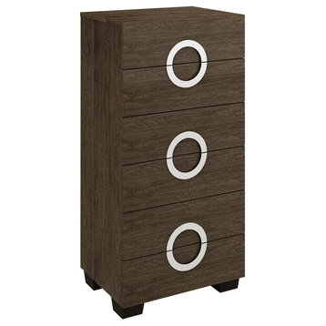 Sofia Wood Chest in High Gloss Finish, Gray
