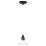 Livex Lighting - Moreland 1 Light Pendant, Black - This 1 light Pendant from the Moreland collection by Livex Lighting will enhance your home with a perfect mix of form and function. The features include a Black finish applied by experts.