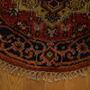 Tribal Design Serapi Heriz Round, Hand-Knotted Oriental Rug