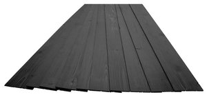 3/16"x5-1/8"x46-1/2" Pine Wood Plank Self-Adhesive, Ebony, 10-Pack Wood Planks
