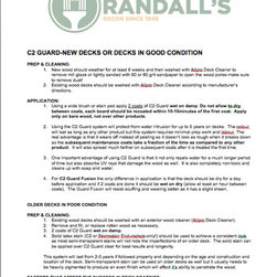 C2 Guard Deck Stain Product INFO - Stains And Varnishes
