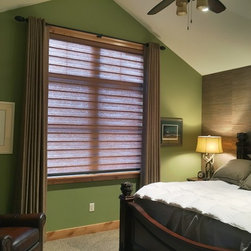 Grommet Top Drapes with Transitional Shades in Silverthorne, CO - Curtains