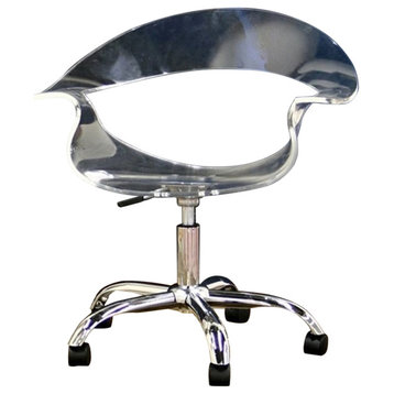Atlin Designs Acrylic Swivel Office Chair