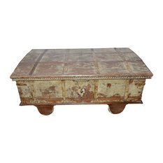 Mogul Interior - Consigned Antique Chest Sideboard Reclaimed Distressed Patina Trunk - Accent Chests And Cabinets