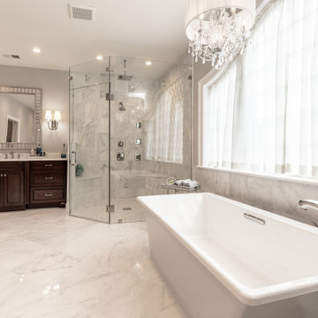 Modern and Serene Spa Master Bath in McLean, Northern Virginia