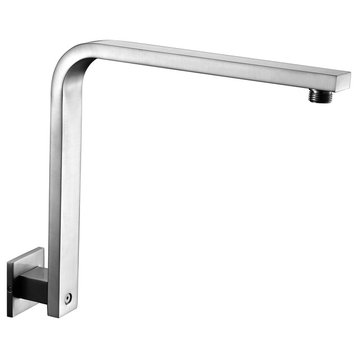 ALFI brand AB12GSW-BN Brushed Nickel 12" Square Raised Wall Mounted Shower Arm