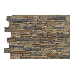 ALPINE FAUX DEEP STACKED STONE- 36"H x 48"W - Wall Panels