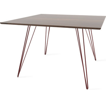 Williams  Rectangle Dining Table - Blood Red, Small, Walnut