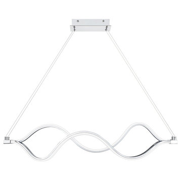 Quoizel PCBLR138 Bleecker 39"W LED Abstract Chandelier - Polished Chrome