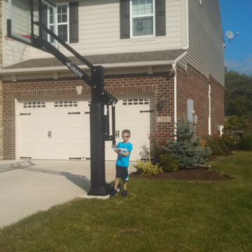Meribeth Y's Pro Dunk Platinum Basketball System on a 35x25 in Avon, IN
