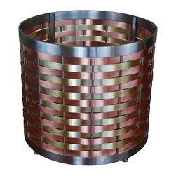 Custom Metal Home - Aspis Round Table Base, 20"x18", Brass and Zinc - Table Tops And Bases