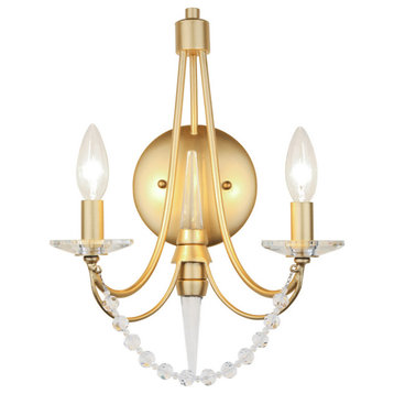 Varaluz-350W02FG-Two Light Wall Sconce French Gold