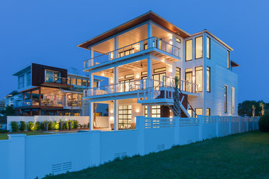 Example of a minimalist exterior home design in Wilmington