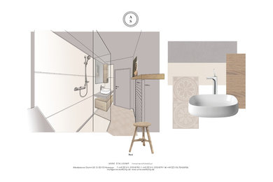 Entwurfskonzept für Küche Bad und Gäste-WC