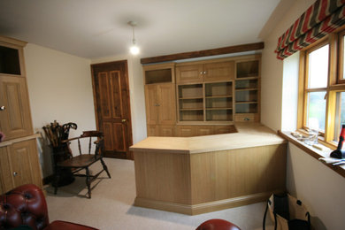 Traditional study in West Midlands with a built-in desk.