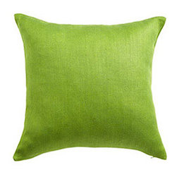 LINEN PILLOW - GREEN SQUARE - Decorative Pillows