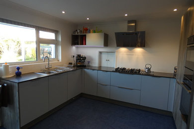 Medium sized contemporary kitchen in Dorset.