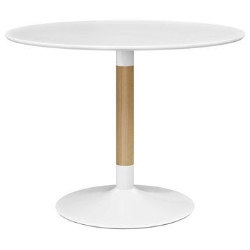 Modern Contemporary Urban Living Design Dining Room Dining Table, Wood, White
