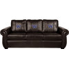 University of Washington NCAA Chesapeake BLACK Leather Sofa