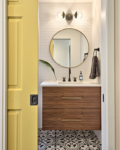 Transitional Bathroom by ATX Architects