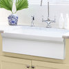 Nantucket Yarmouth-30BG Decorative Apron Fireclay Sink With Grid and Drain