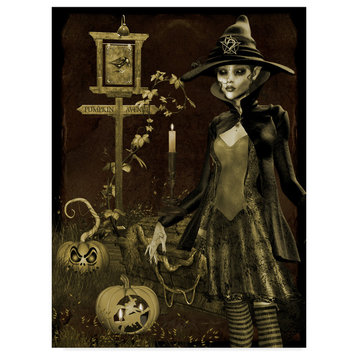 Jean Plout 'Halloween Graveyard 3' Canvas Art
