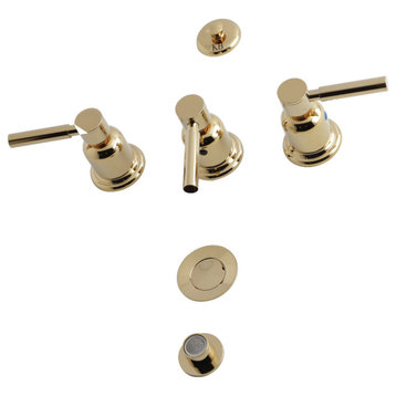 Kingston Brass KB632.DL Concord 1.5 GPM Widespread Bidet Faucet - Polished