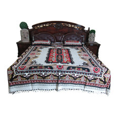 Mogul Interior - Tapestry Bedding Galicha Indi Cotton Bedspread with 2 Pillow Covers - Sheet And Pillowcase Sets