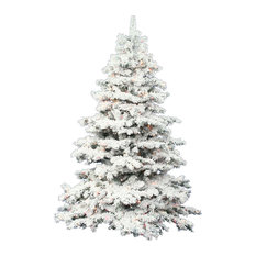 Vickerman Flocked Alaskan Pine Tree, 4.5', Multicolor Led Lights