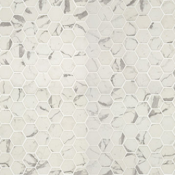 MSI SMOT-GLS-STA6MM 2" x 2" Hexagon Mosaic Tile - Semi-Gloss - Celano
