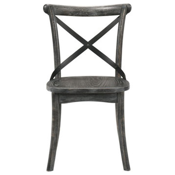 Side Chair Set, 2, Rustic Gray